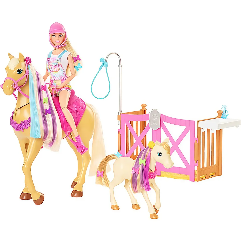 Barbie Spass auf dem Bauernhof Puppe & 2 Pferde