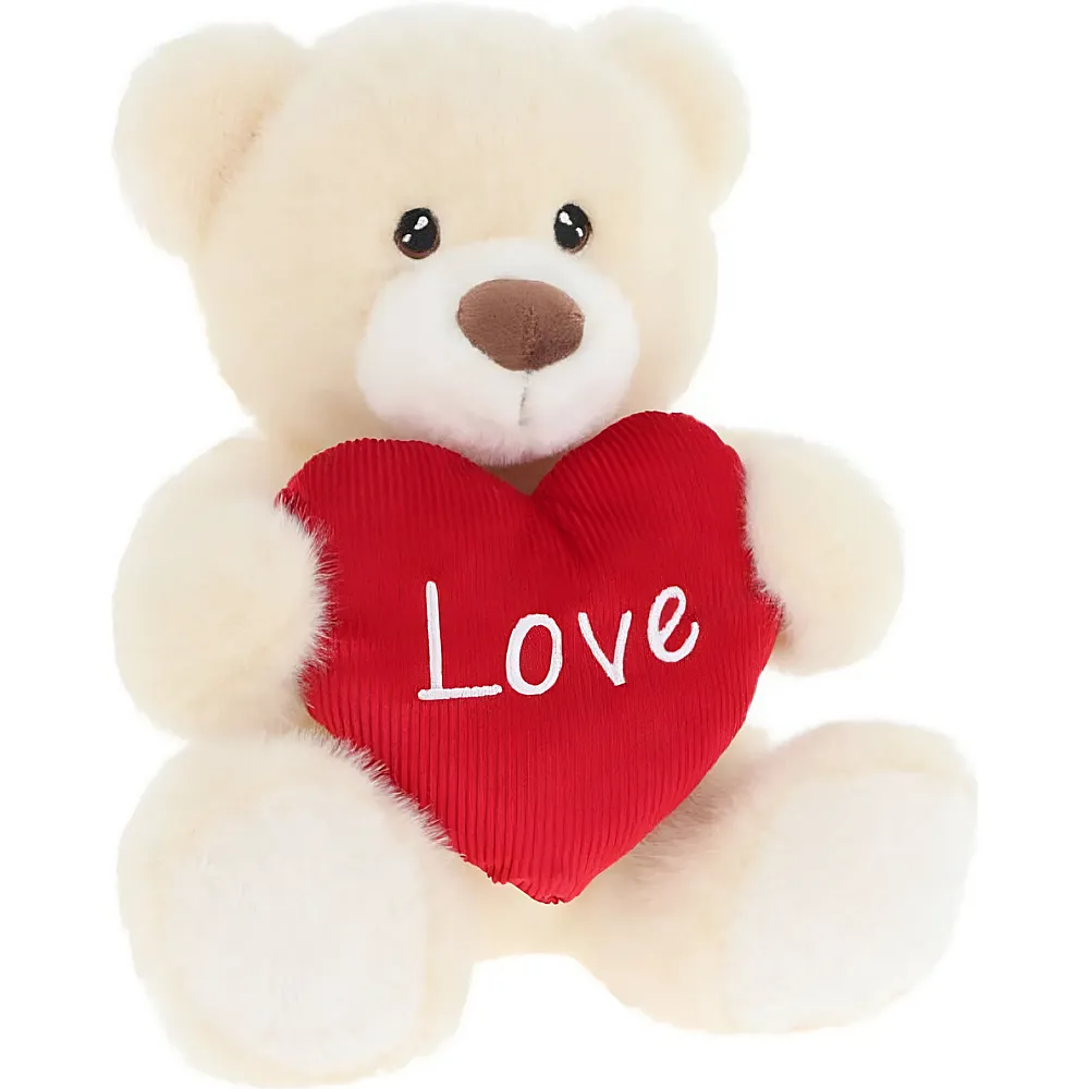 KeelToys Keeleco B�r mit Herz Beige - 20 cm - B�ren Pl�sch