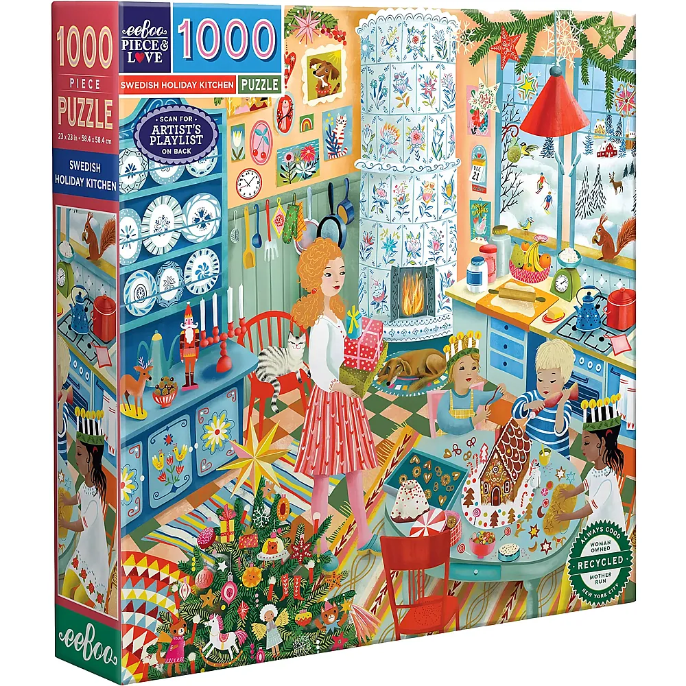 eeBoo Puzzle Swedish Holiday Kitchen 1000Teile