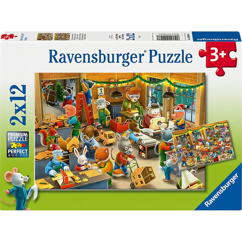 Ravensburger 2in1 Weihnachtswerkstatt 12Teile