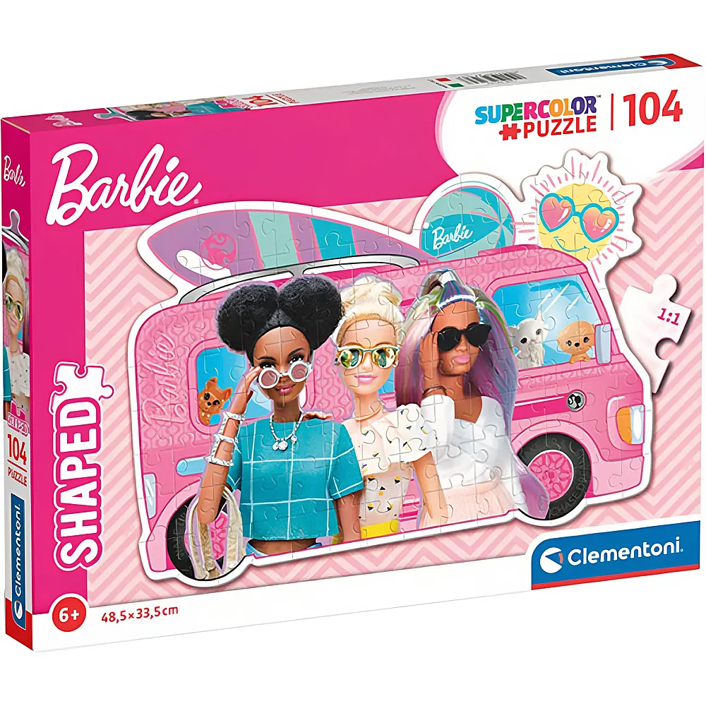 Clementoni Puzzle Supercolor Barbie Bus 104Teile