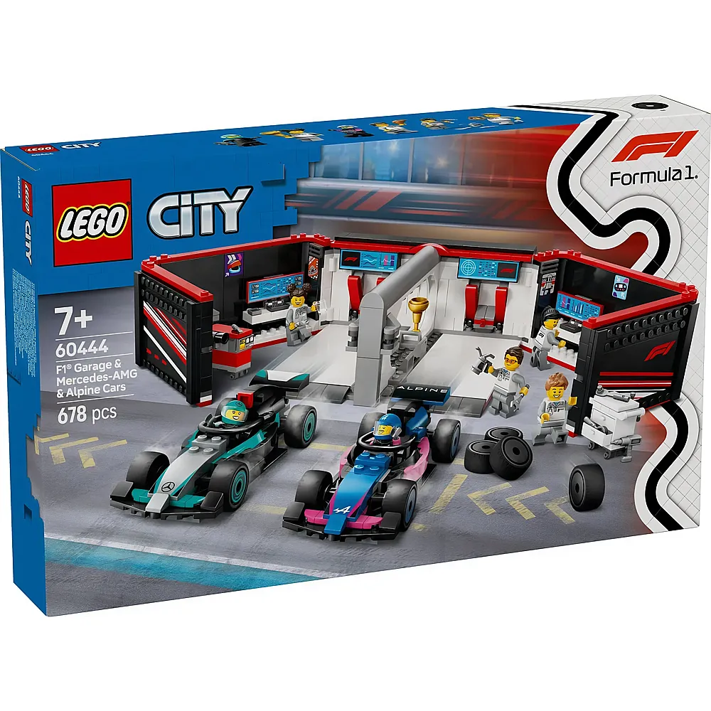 LEGO City Formula1 F1 Garage & Mercedes-AMG & Alpine Cars 60444