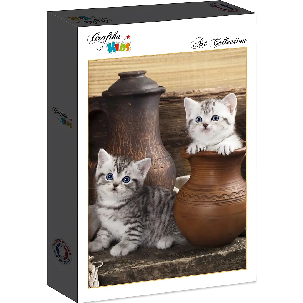 Grafika Puzzle Art Collection Grafika Kids K�tzchen im Topf - 12 Teile