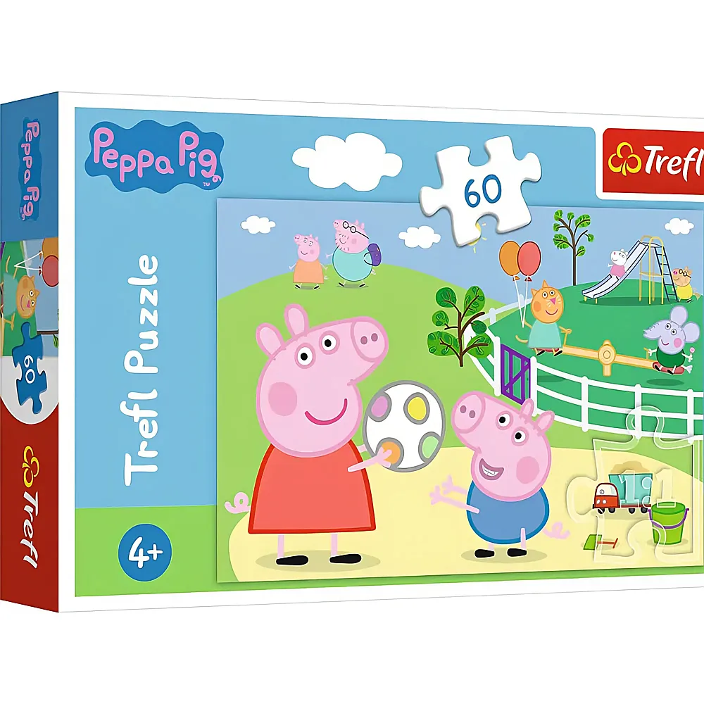meinspielzeug - Trefl Puzzle Spass mit Freunden - 60 Teile Peppa Pig | Puzzle 10-104 Teile