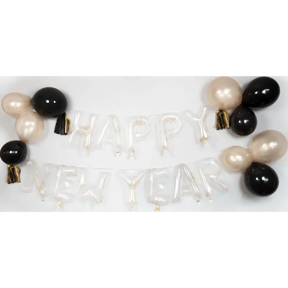 Amscan DIY Ballon-Set - Happy New Year - 30 Teile