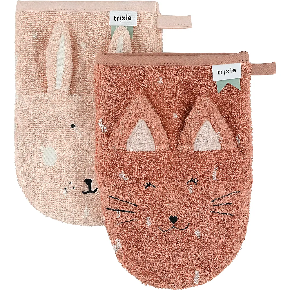 Trixie Waschhandschuh klein - Katze und Hase - 2 Teile