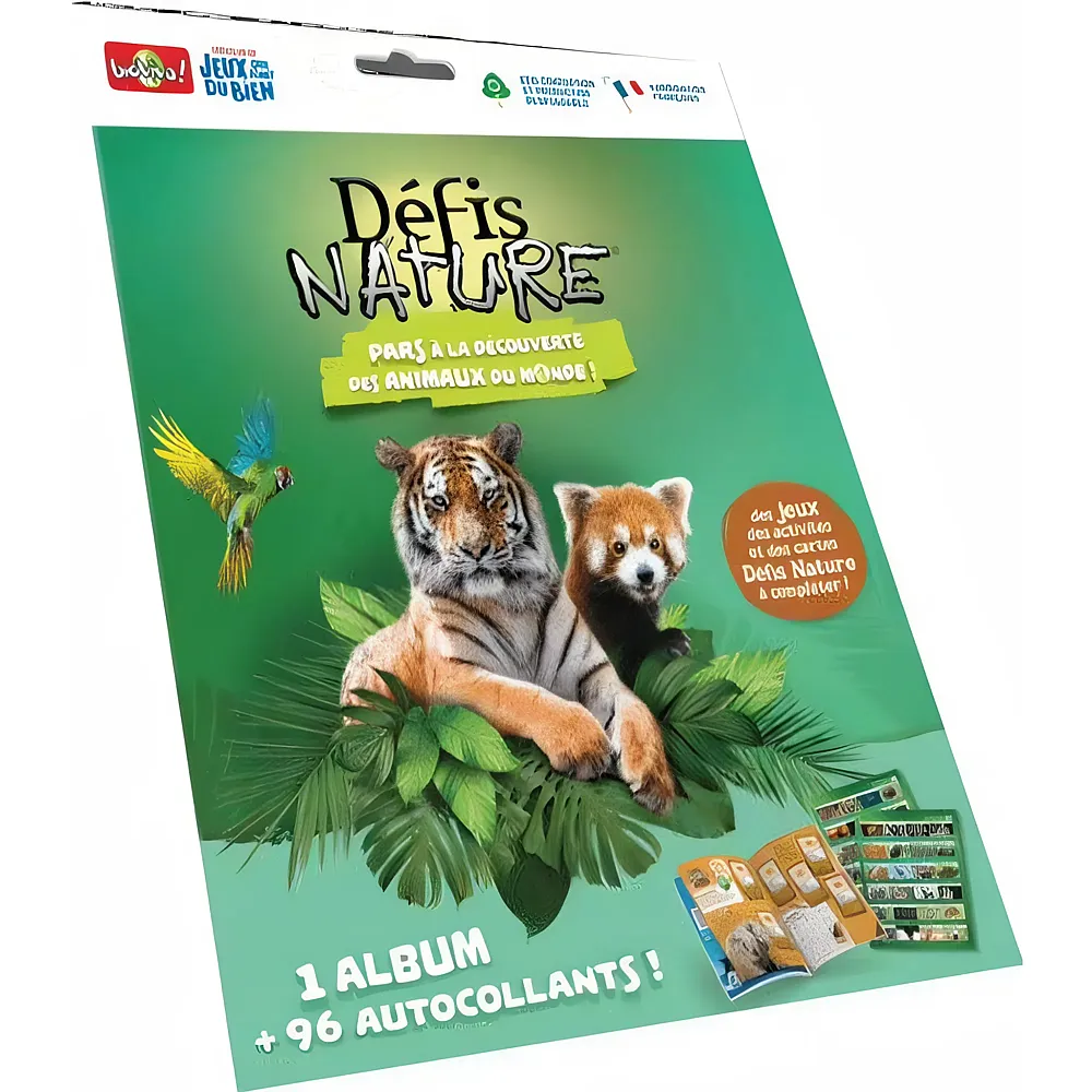 Bioviva D�fis Nature Defis Nature Pack Album + 96 Autocollants Les Animaux DU Mon