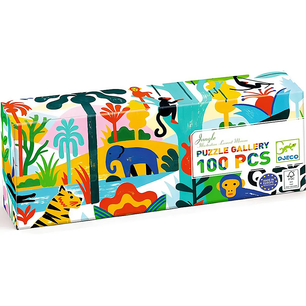 Djeco Puzzle Gallery Dschungel 100Teile