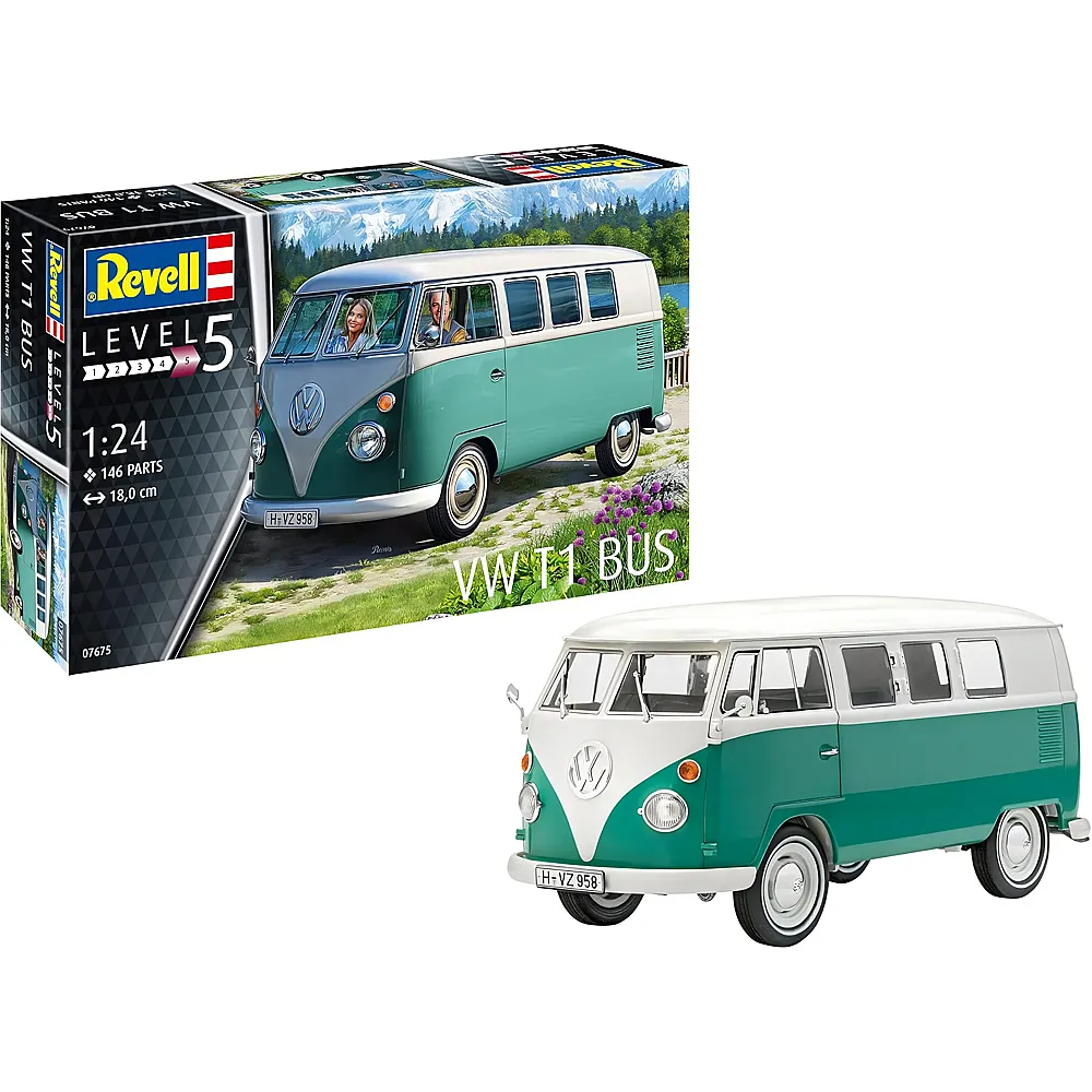 meinspielzeug - Revell Level 5 Modellbausatz VW T1 Bus | Modellbausatz Flugzeuge