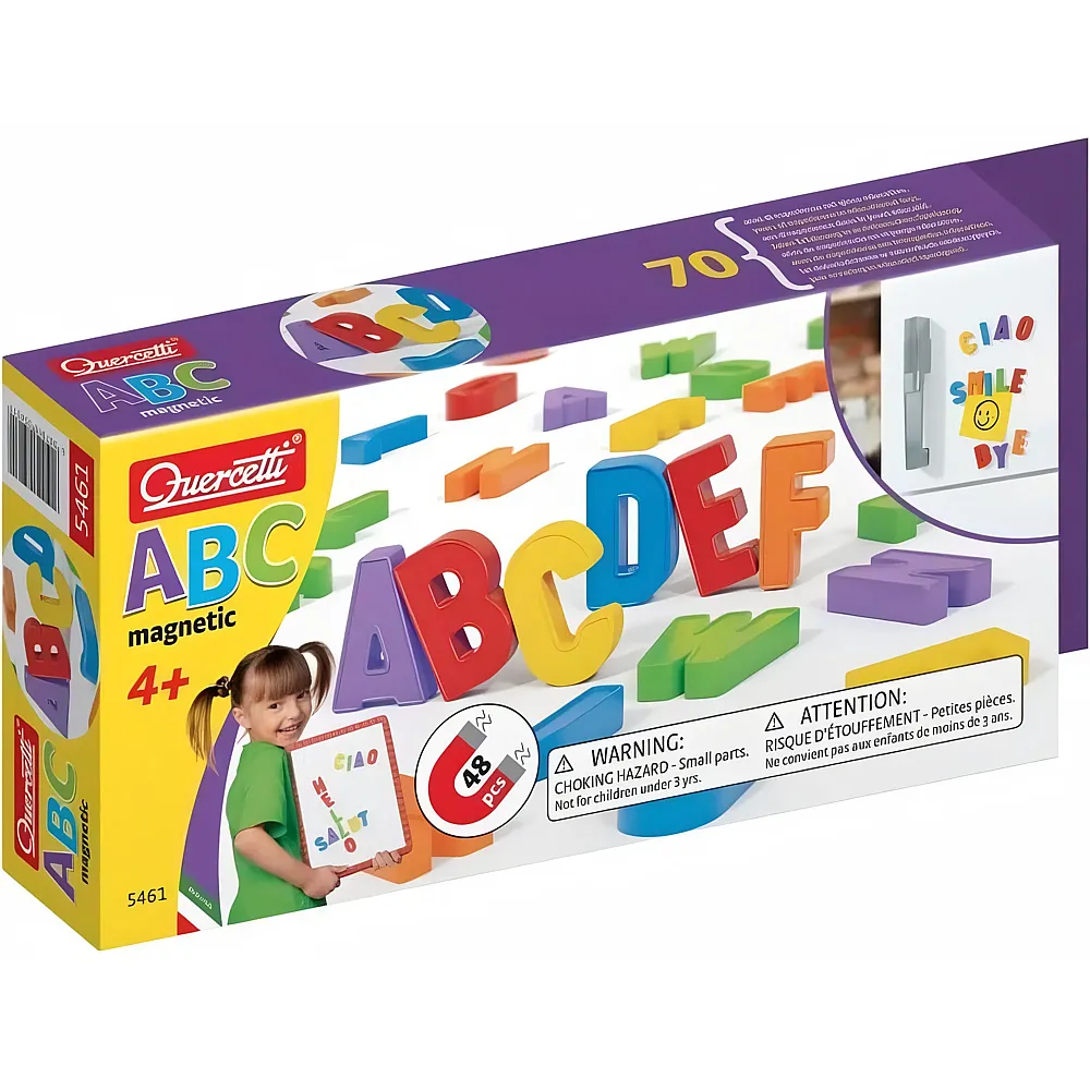 Quercetti ABC -Magnete Grobuchstaben, 48 St�ck.