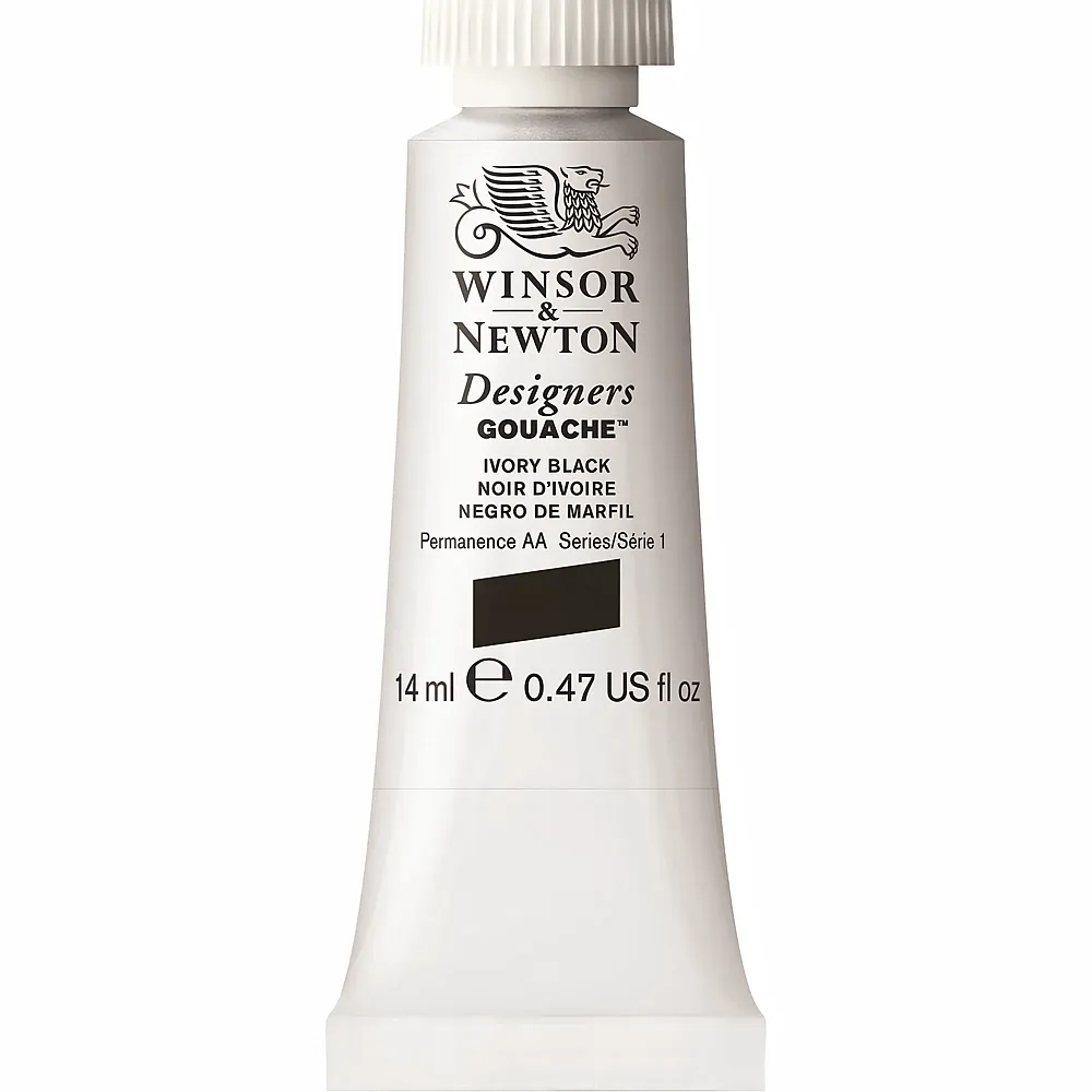 meinspielzeug - Winsor & Newton W&n Designers Gouache 14ml Tube Elfenbeinschwarz