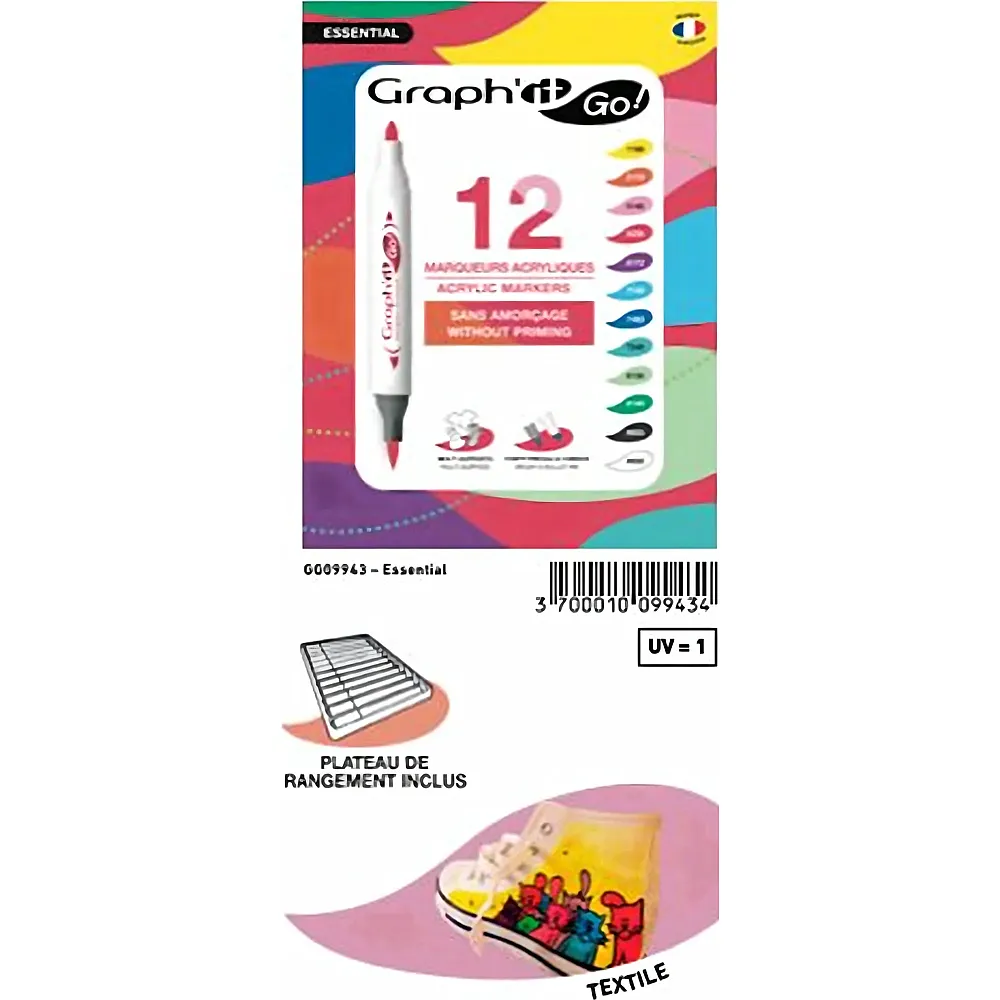 Graph'it GO Set DE 12 Marqueurs Acrylique Essential - Suche