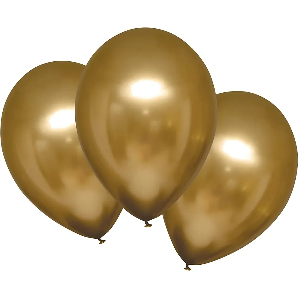 Amscan Ballons Satin Luxe Gold 6Teile | Kindergeburtstag
