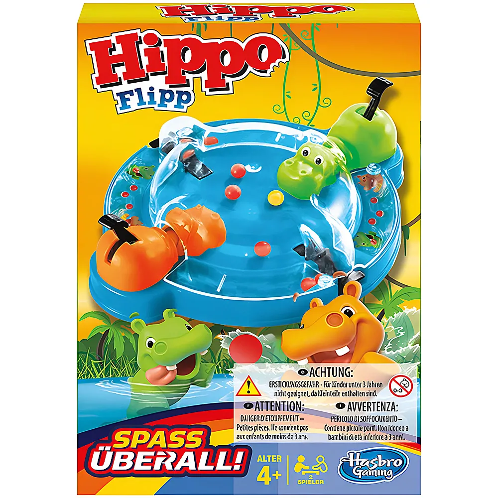 Hasbro Gaming Hippo Flip Kompakt DE