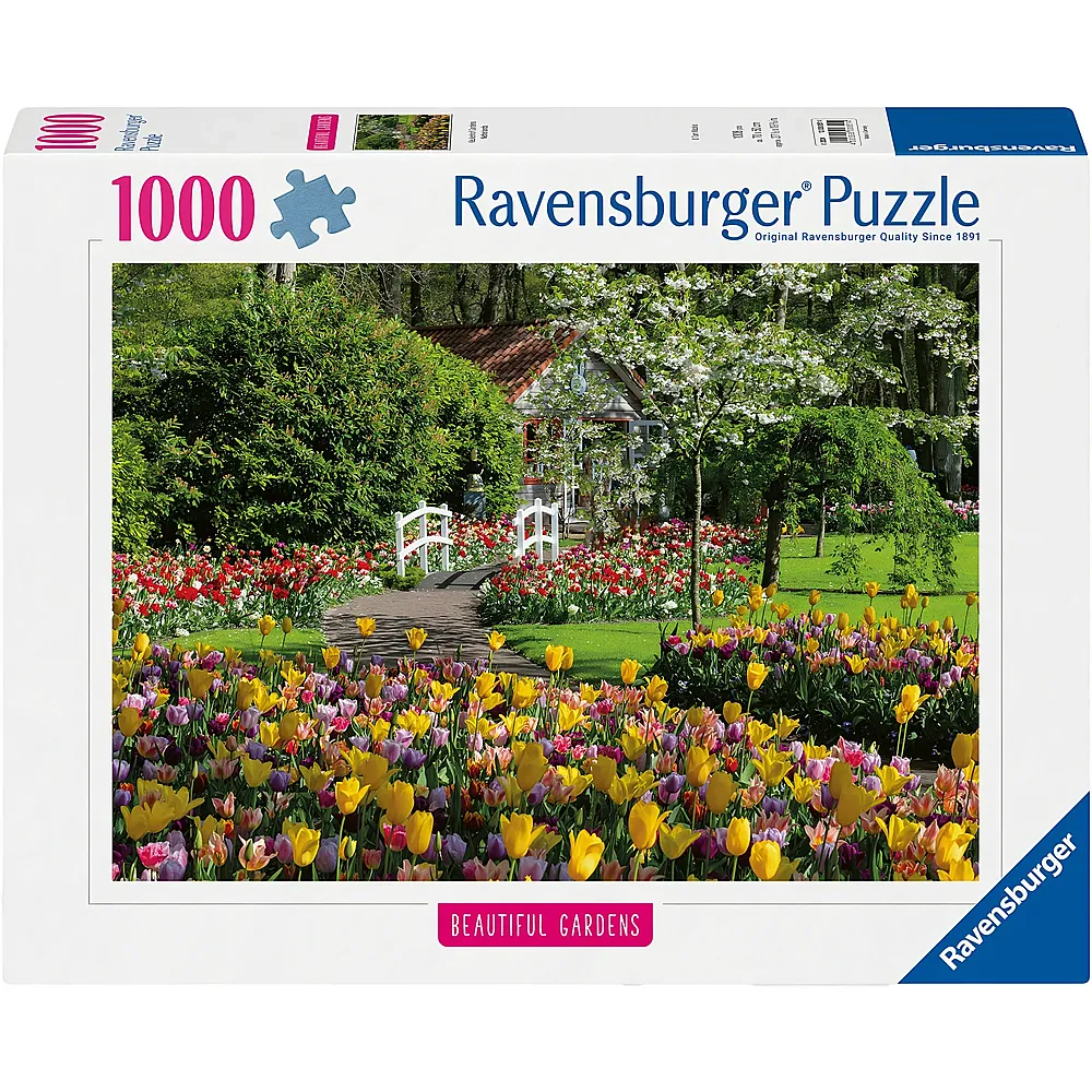 Ravensburger Puzzle Beautiful Gardens Keukenhof, Niederlande - 1000 Teile