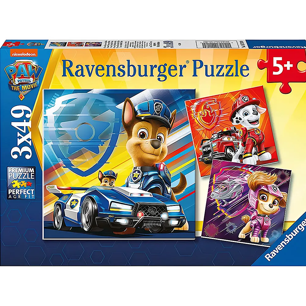 Ravensburger Puzzle Paw Patrol The Paw Movie 3x49
