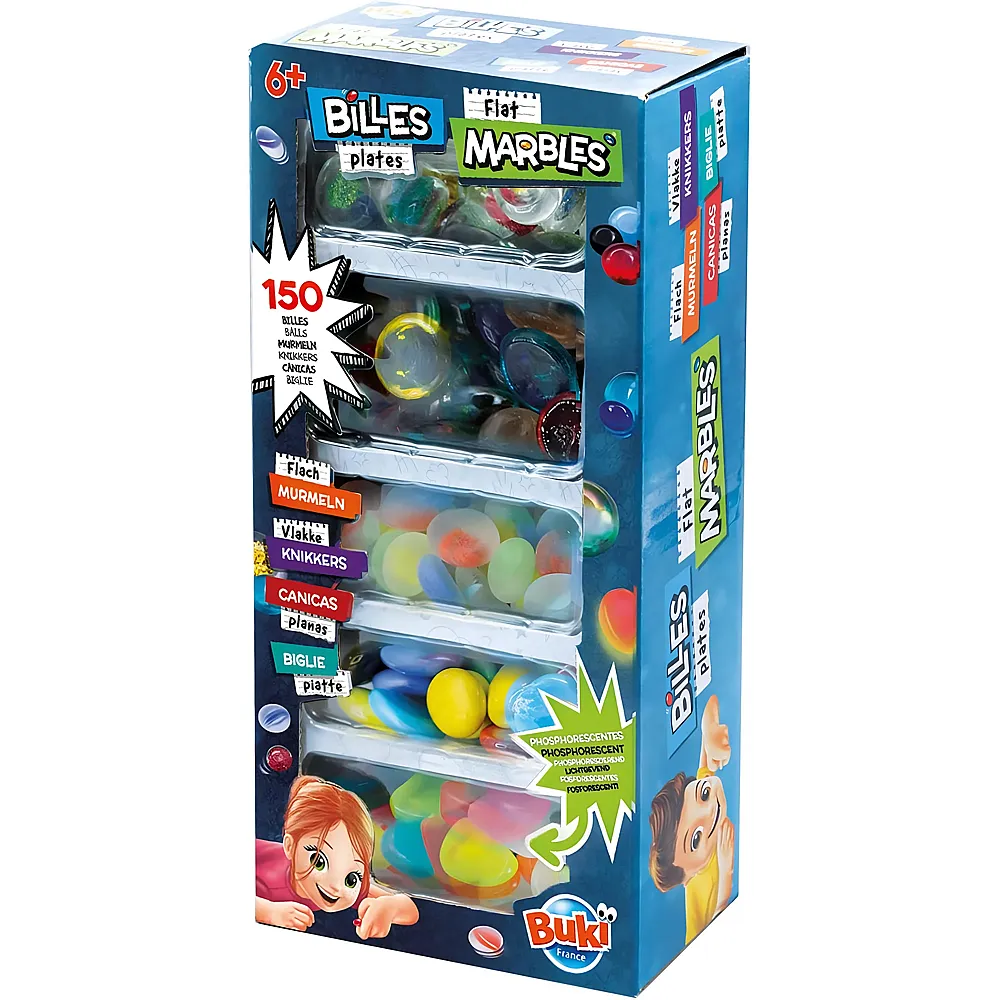 Buki Transparente Murmeln - 150 Teile