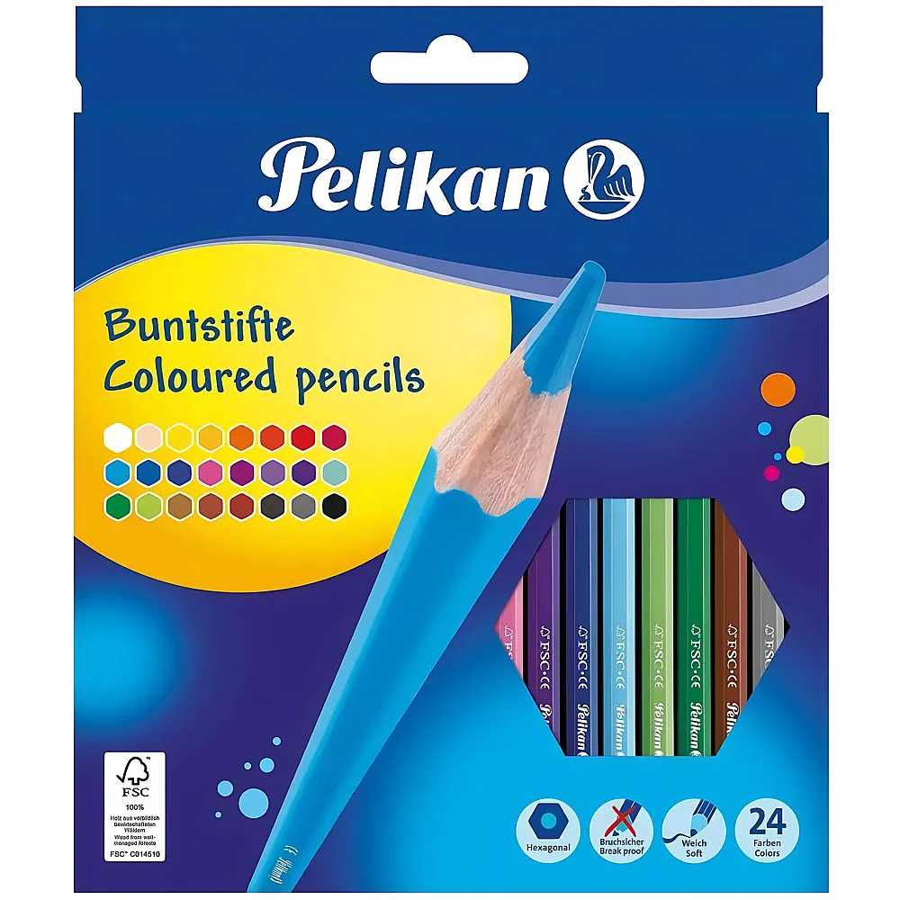 Pelikan Buntstifte sechseckig