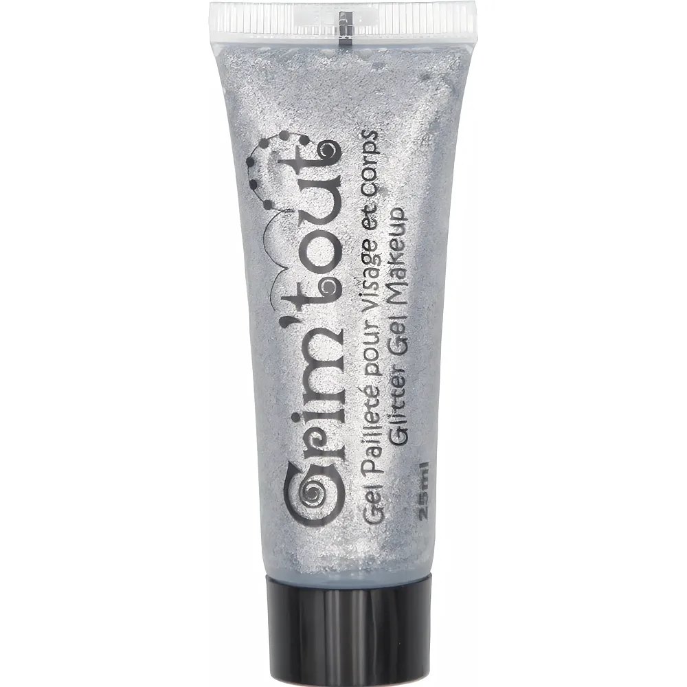 Grim'tout Gel Paillete Visage Tube 25ml Argent - Suche