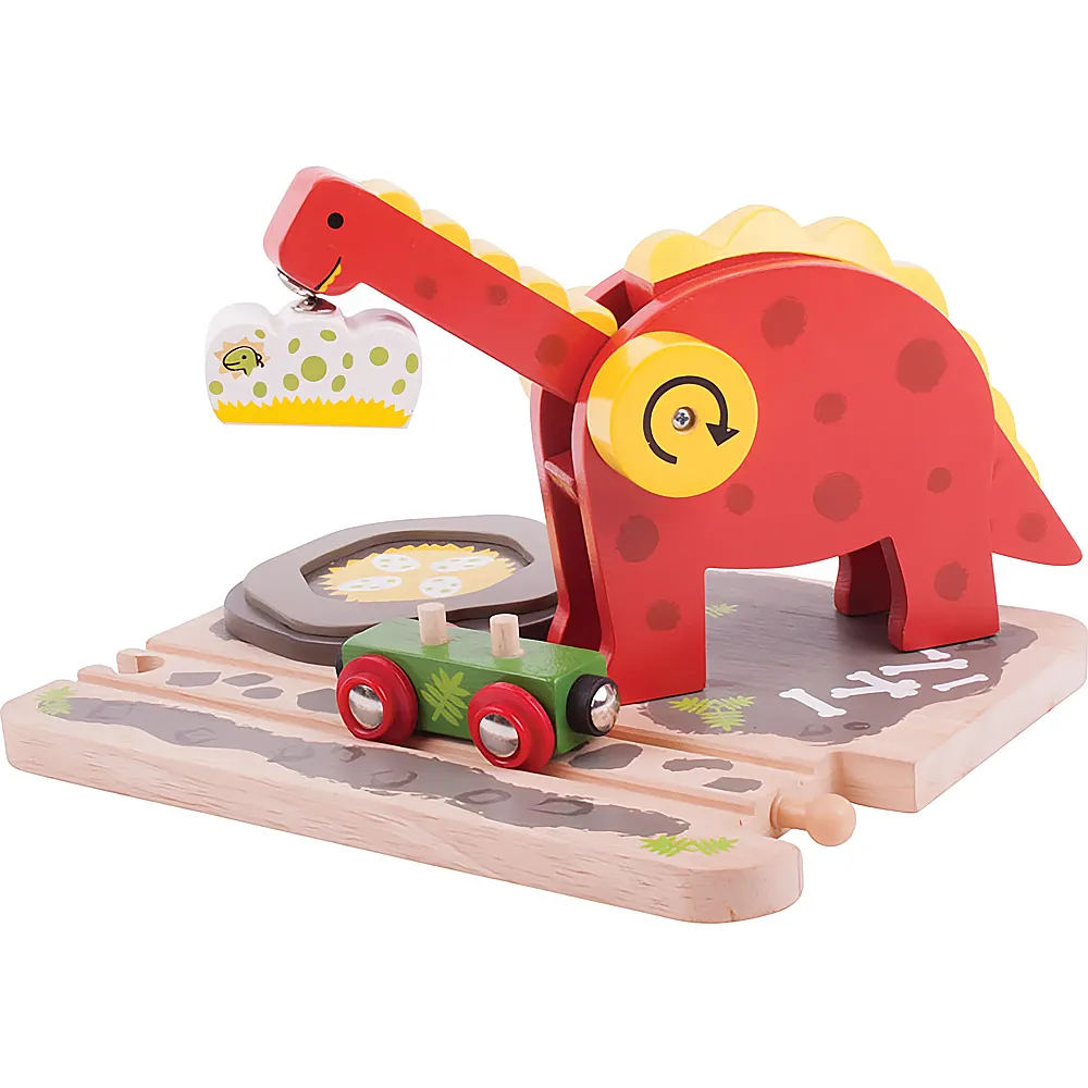 Bigjigs Rail Dino-Kranich aus Holz