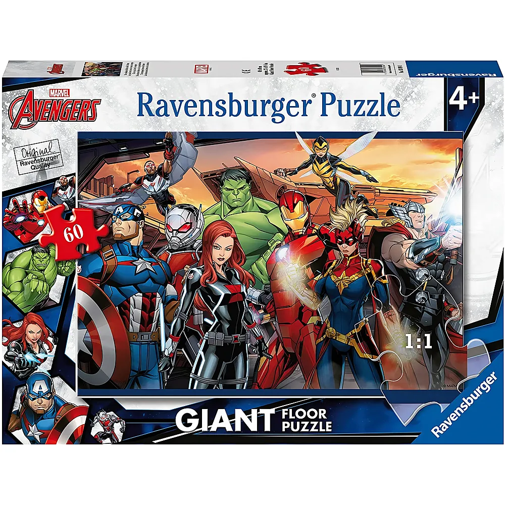 Ravensburger Puzzle Giant Floor Avengers 60Teile