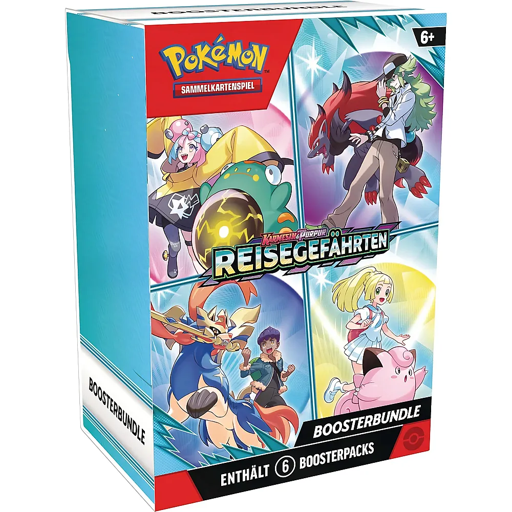 Pok�mon TCG Karmesin & Purpur Pok�mon Boosterbundle Reisegef�hrten 6 Boosterpacks - Deutsch