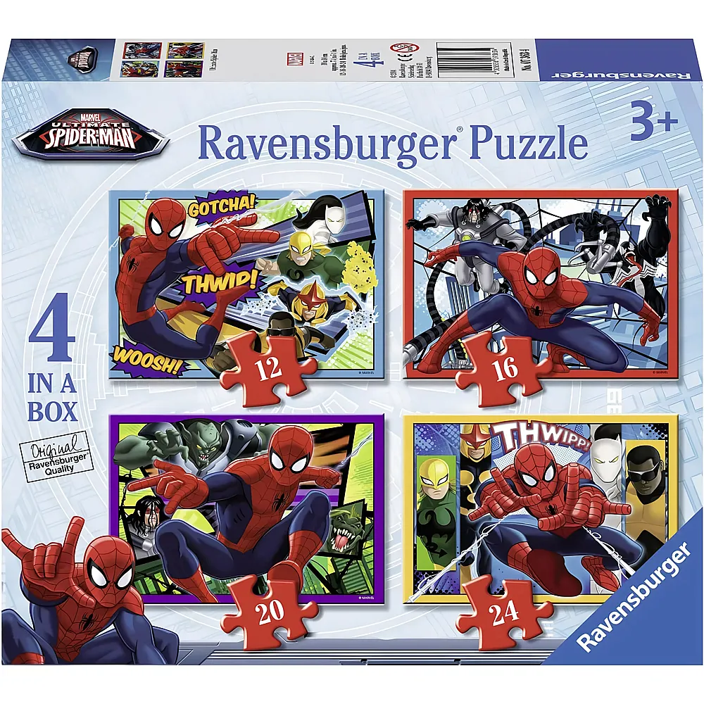 Ravensburger Puzzle 4in 1 Spiderman 12Teile