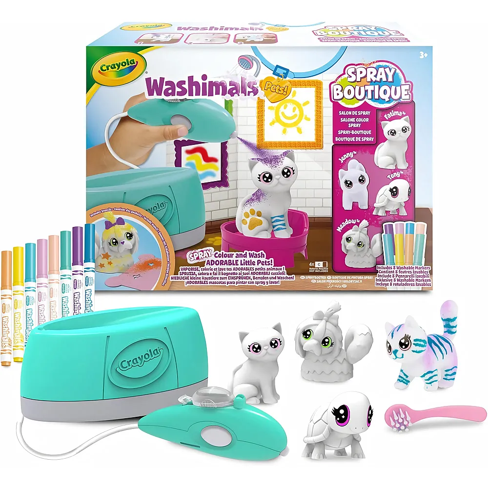 Crayola Washimals Spr�hboutique, Activity Set