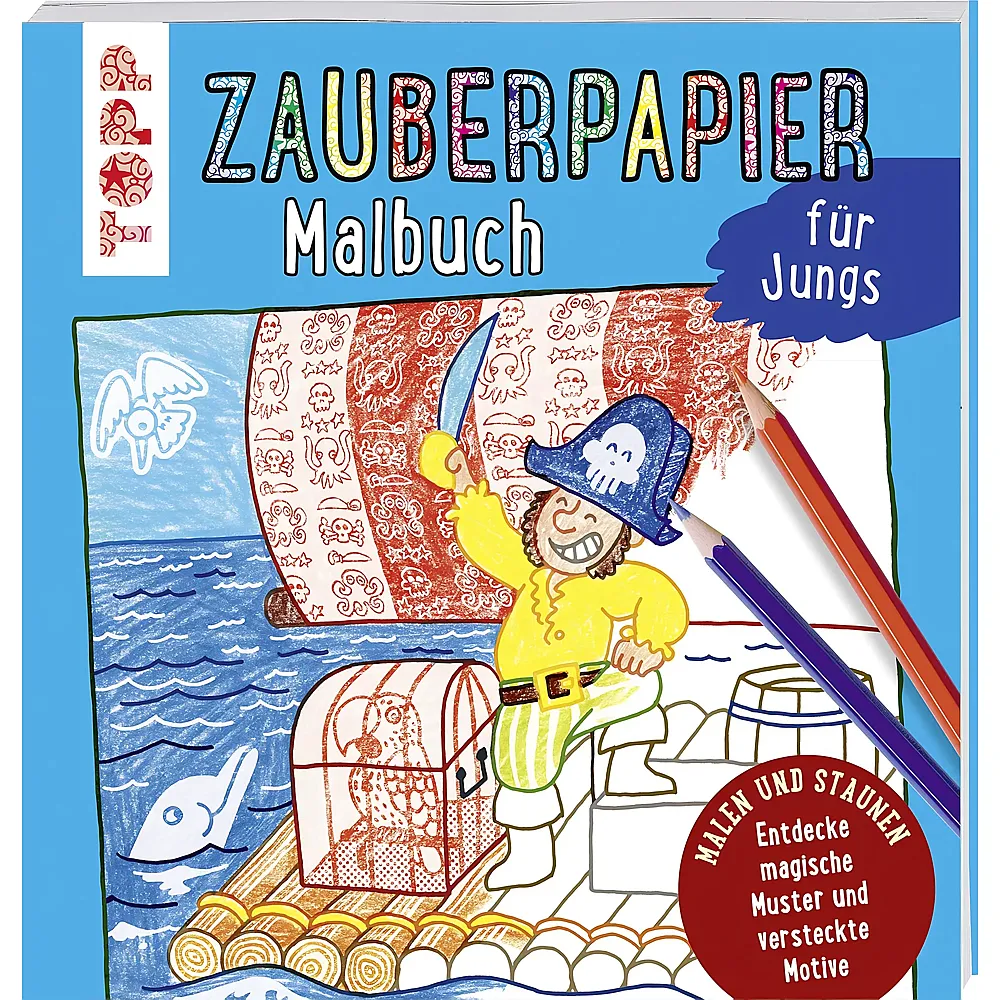 Frechverlag Topp Malbuch Zauberpapier Jungs
