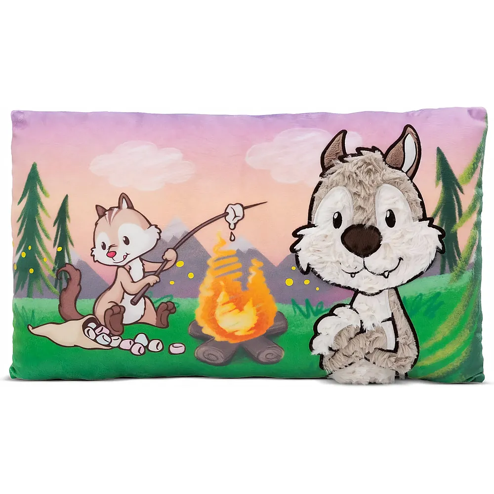 Nici Forest Friends Kinder Kissen Wolf Winny & Streifenh�rnchen JoJo | Dekoration