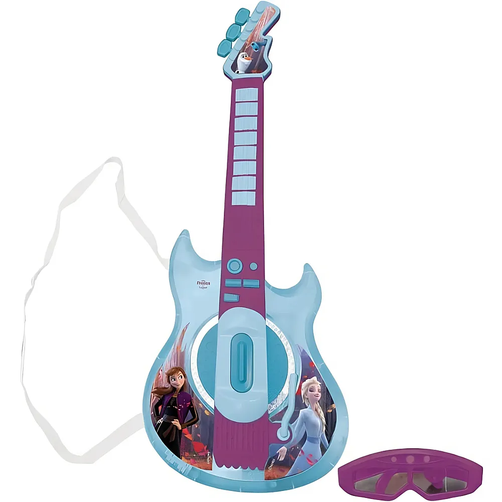 Lexibook Disney Frozen Elektronische Gitarre mit Brille und Mikrofon