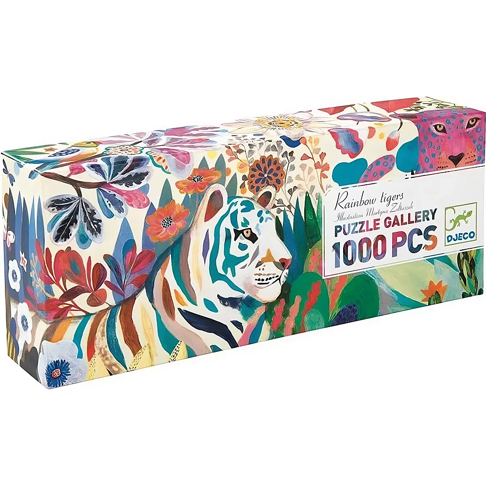 Djeco Puzzle Gallery Rainbow Tigers 1000Teile