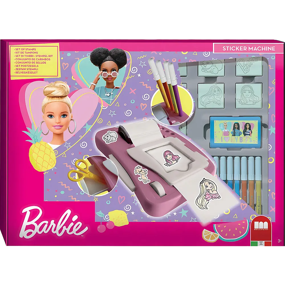 Multiprint Barbie Sticker Maschine | Malsets