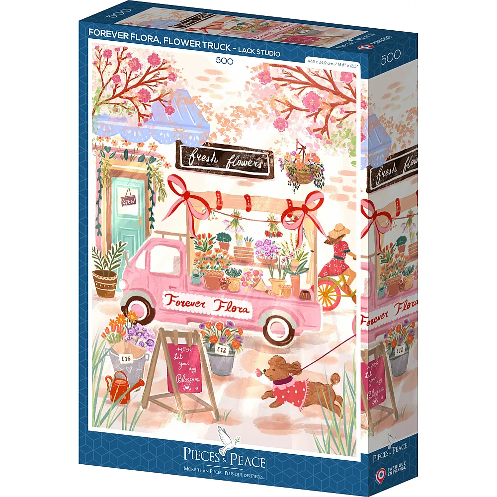 Pieces & Peace Puzzle Forever Flora, Blumenwagen - 500 Teile