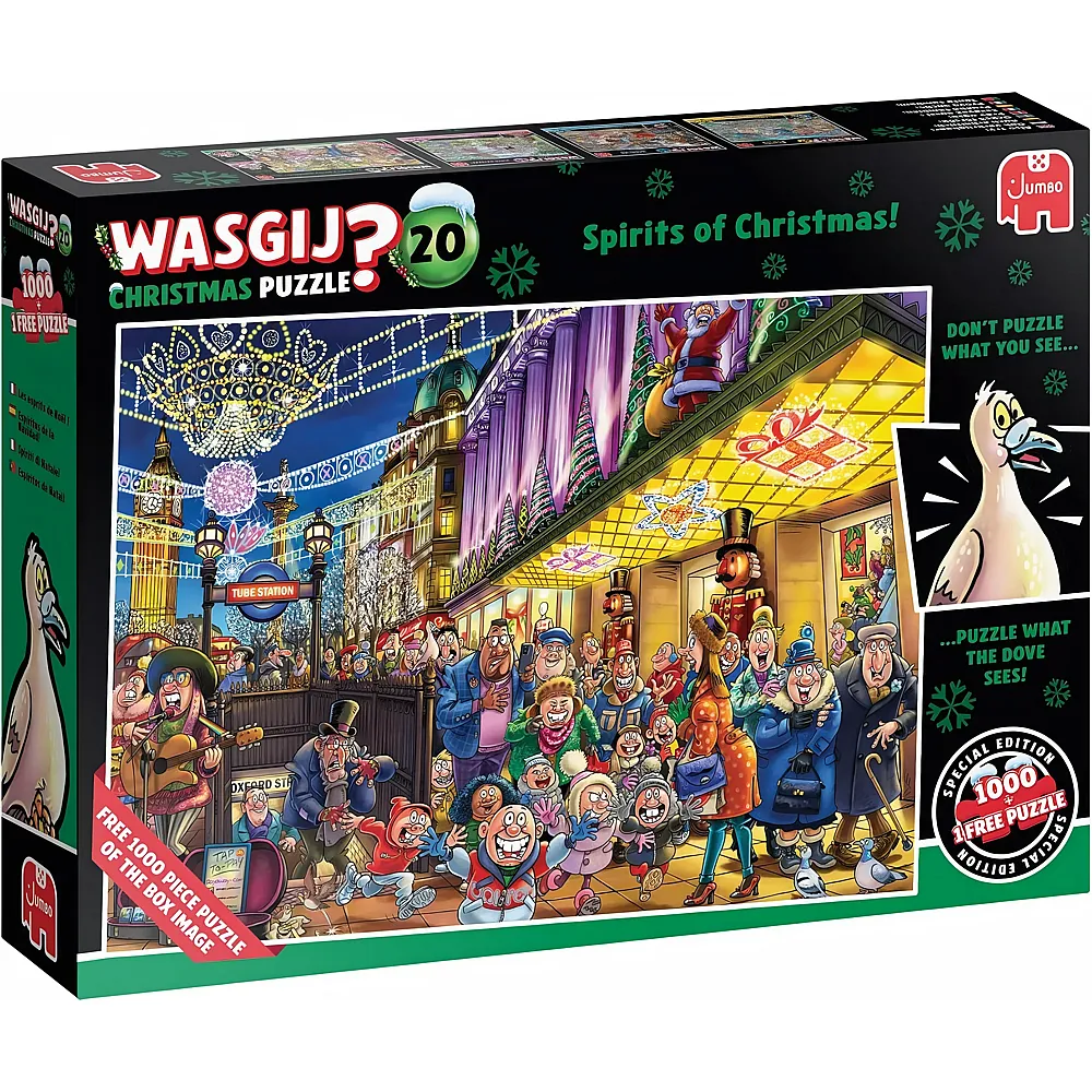 Jumbo Puzzle WASGIJ 2in1 Die Geister der Weihnacht 1000Teile