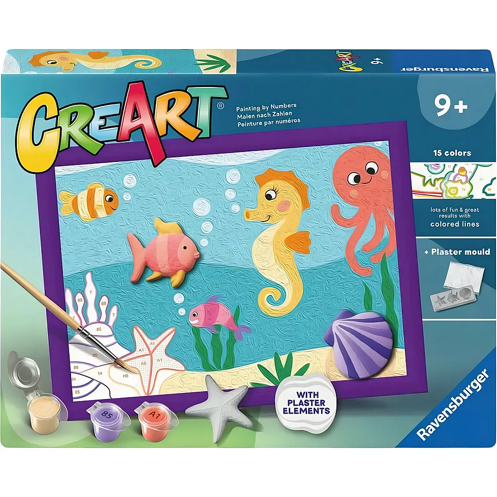 Ravensburger CreArt Malen nach Zahlen - Seepferdchen