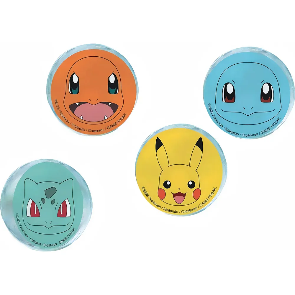 meinspielzeug - Amscan 4 Springb�lle Pokemon 4cm