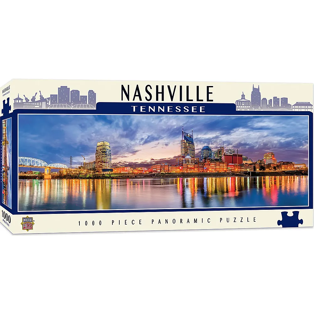 Master Pieces Puzzle Panorama City Panoramics - Nashville 1000Teile