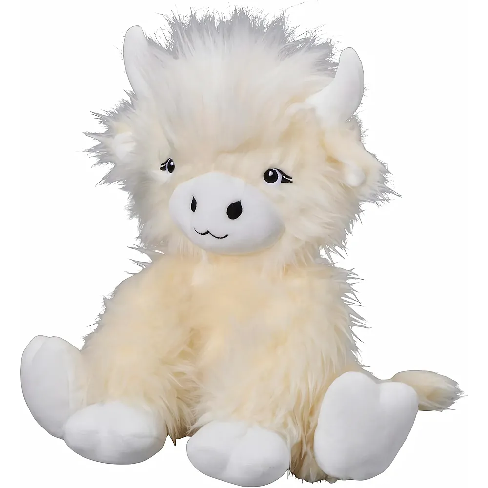 meinspielzeug - Bauer Pl�sch Highland Kuh Beige - 25 cm | Bauernhoftiere Pl�sch