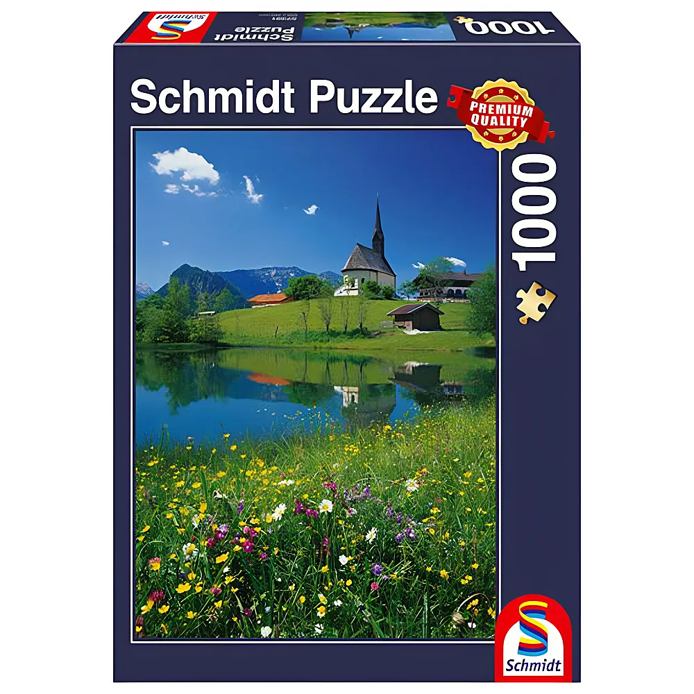 Schmidt Puzzle Inzell, Einsiedlhof und Kirche St. Nikolaus 1000Teile
