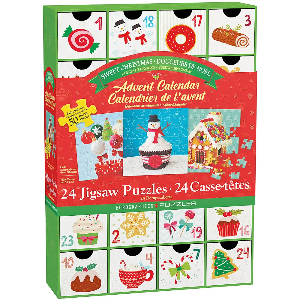 Eurographics Puzzle Adventskalender - Ssse Weihnachten 50Teile