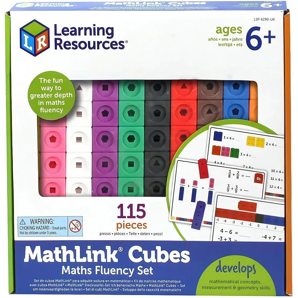 Learning Resources Ich Beherrsche Mathe MathLink-Steckw�rfel Set Ab 6 Jahren Mathe Lernen Logik Probleml�sen