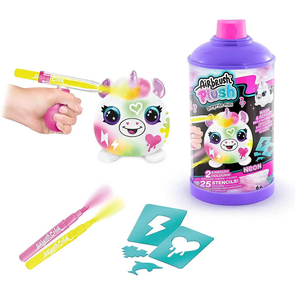 Canal Toys Airbrush Plush Neon Mini Mystery Kit
