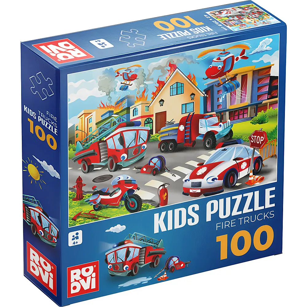 Roovi Puzzle Feuerwehrautos - 100 Teile