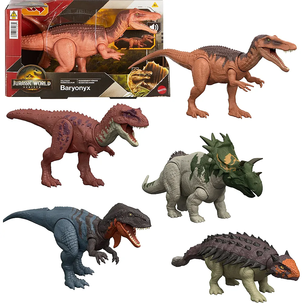 Mattel Jurassic World Wild Roar Dinosaurier Sortiment