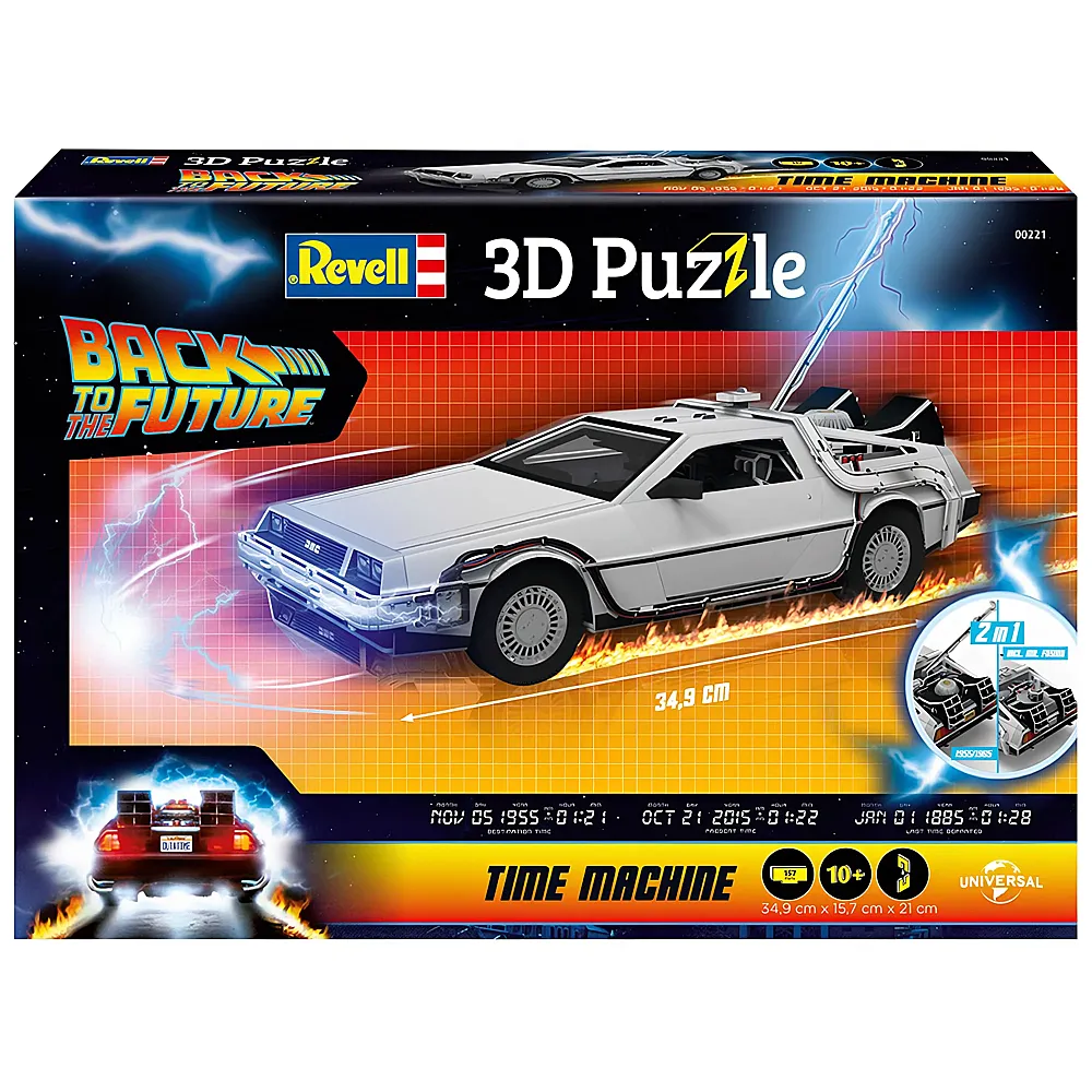 Revell Puzzle Back to the Future Time Machine DeLorean 157Teile