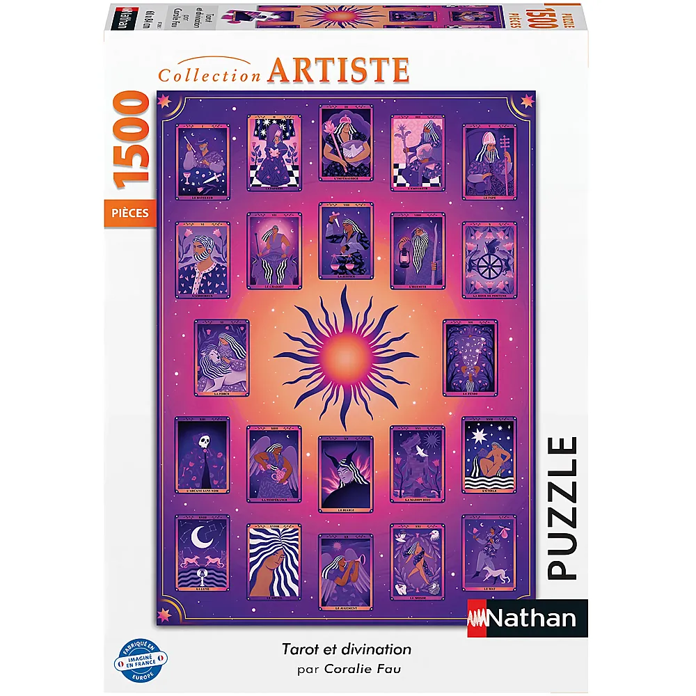 Nathan Puzzle Collection Artiste Tarot and Divination - Coralie Fau - 1500 Teile