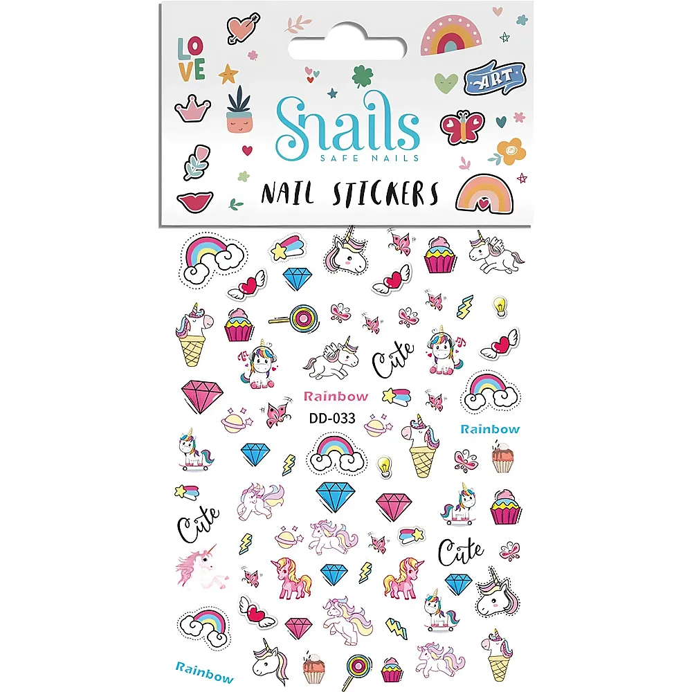 Snails Nagelsticker Einhorn