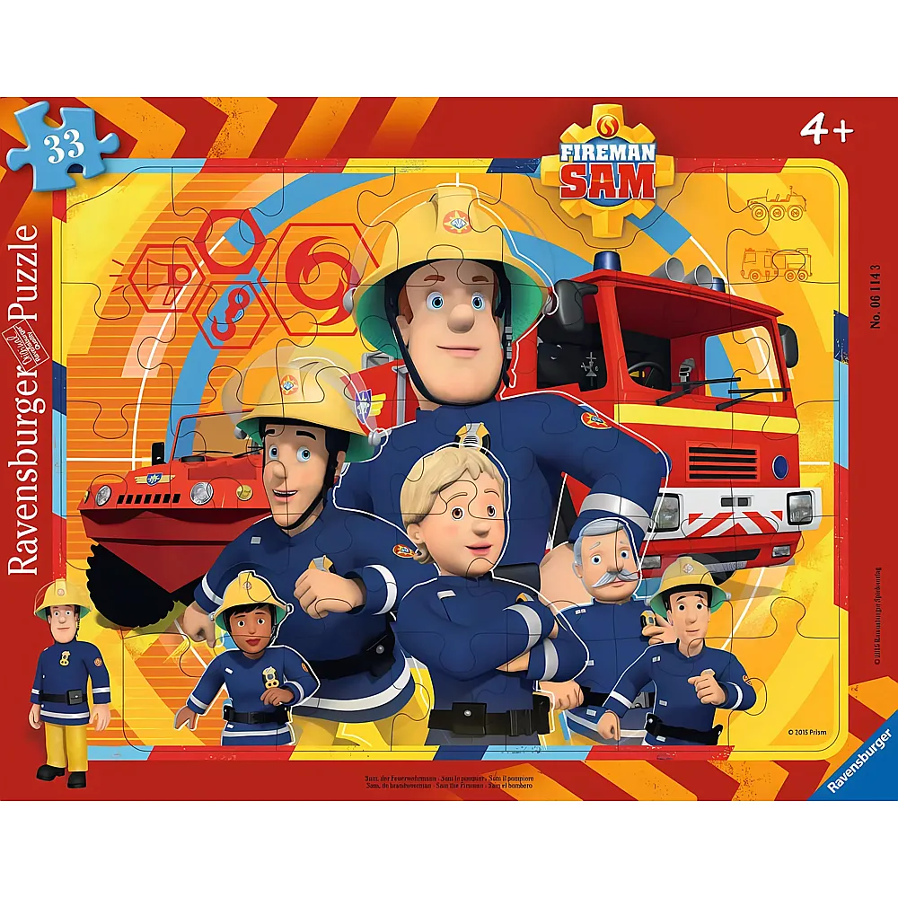 Ravensburger Puzzle Feuerwehrmann Sam 33Teile | Rahmenpuzzle