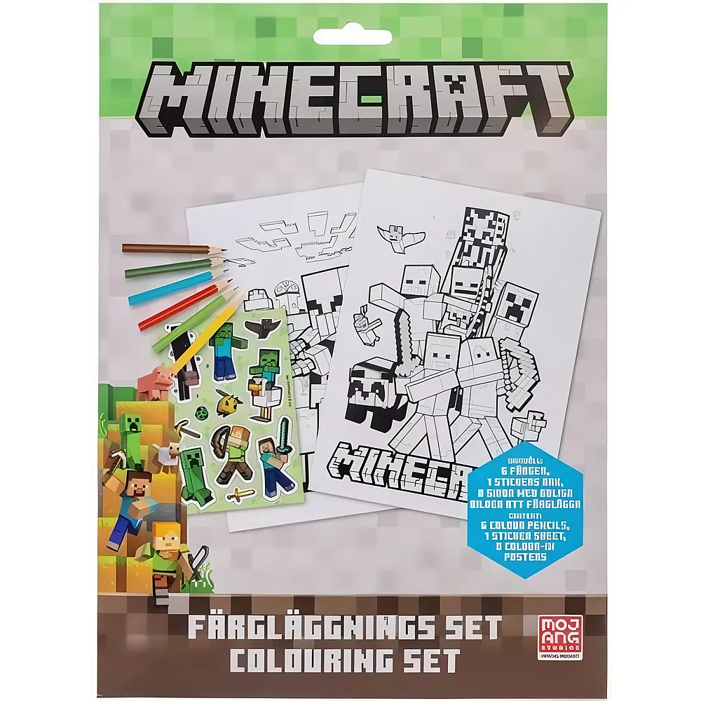 Sombo Minecraft Malset mit Bl�tter, Stifte, Sticker